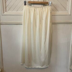 Vanity Fair - Style 11-760 Off White Satin Lace Trim Slip Skirt